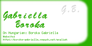 gabriella boroka business card